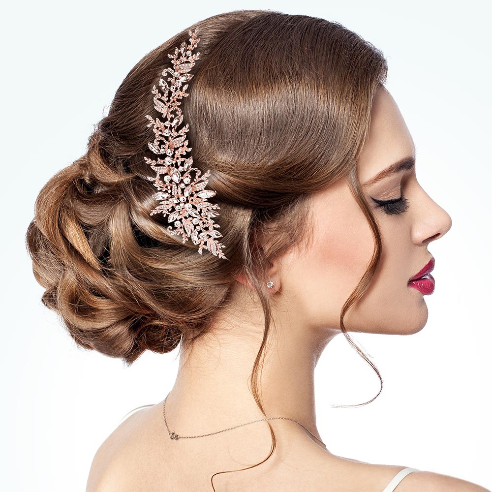 Stone Embellished Flower Cluster Headpiece
