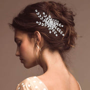 Marquise Teardrop CZ Cluster Floral Branch Hair Comb