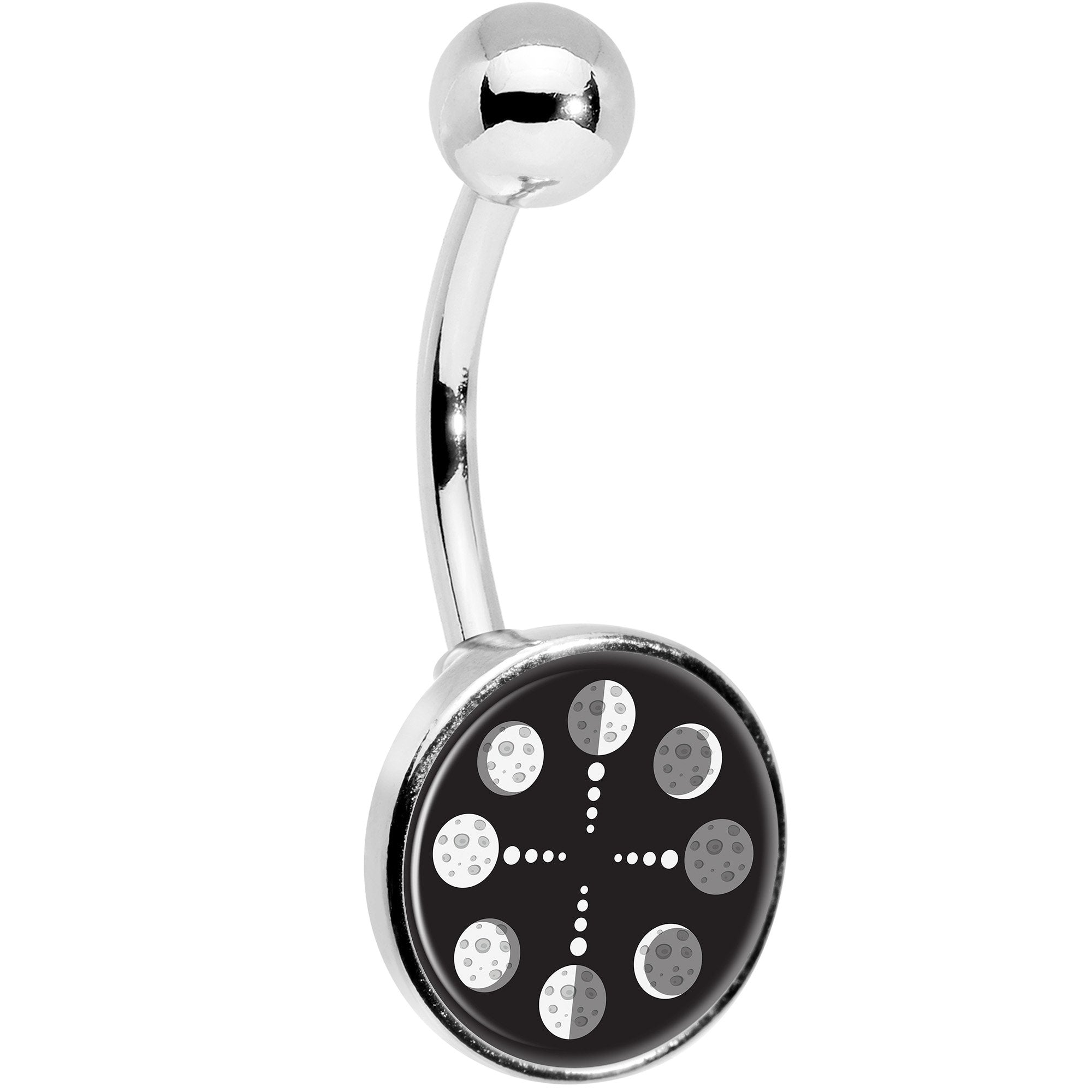Phases of the Moon Belly Ring