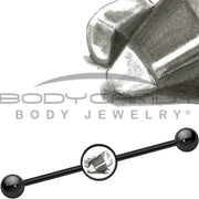 14G Black Anodized Halloween Candy Corn Industrial Barbell 37mm