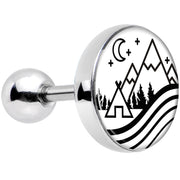 16G 1/4 Camping in the Mountains Tragus Cartilage Earring