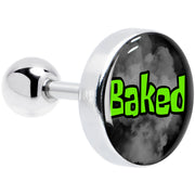 16G 1/4 Logo Baked Stoner Tragus Cartilage Earring by Onyx O