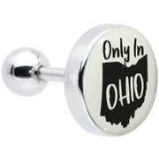 16G 1/4 Glow in the Dark Only in Ohio Tragus Cartilage Earring by Onyx O