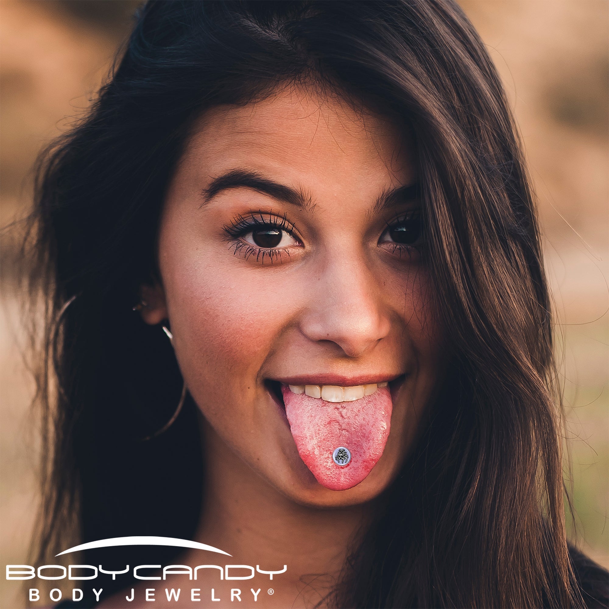Leaping Leapfrog Spiders Barbell Tongue Ring by Onyx O
