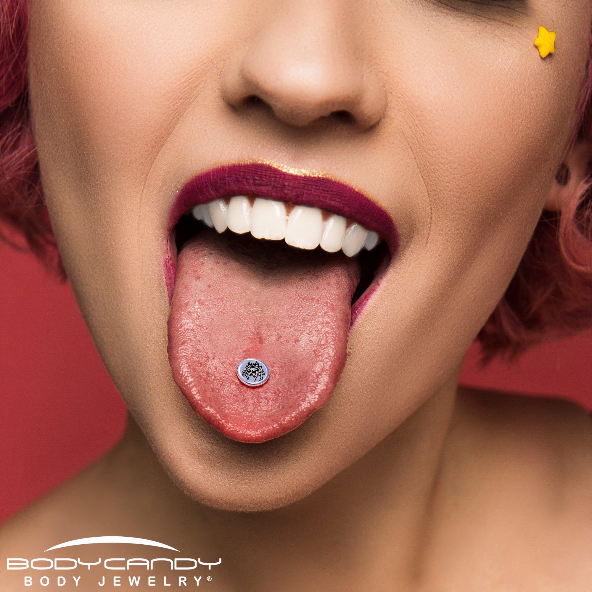 Leaping Leapfrog Spiders Barbell Tongue Ring by Onyx O