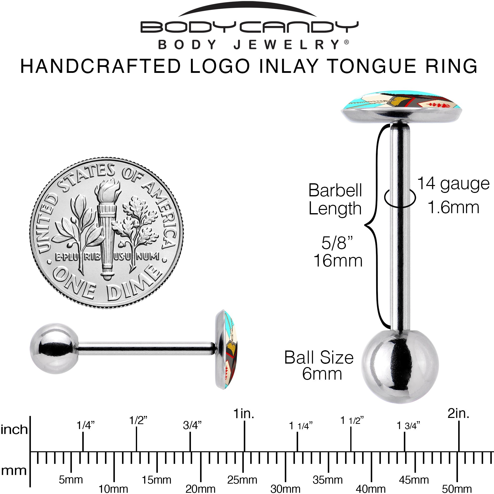 Chinese Take Out Barbell Tongue Ring by Onyx O