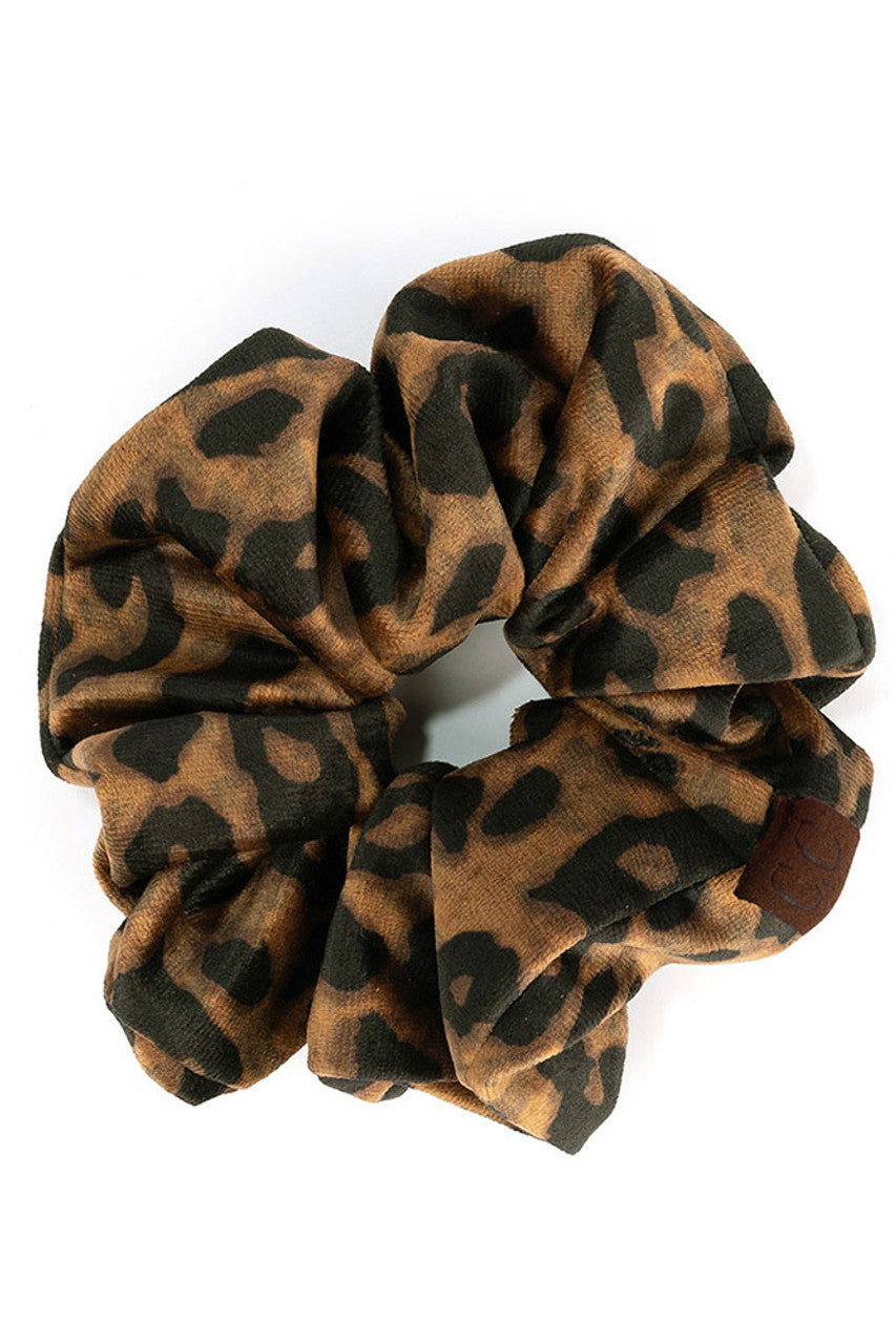 C.C Leopard Velvet Scrunchies