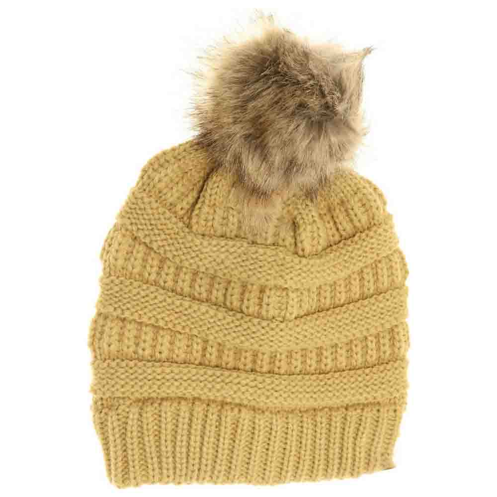 Fur Pom C.C Beanie