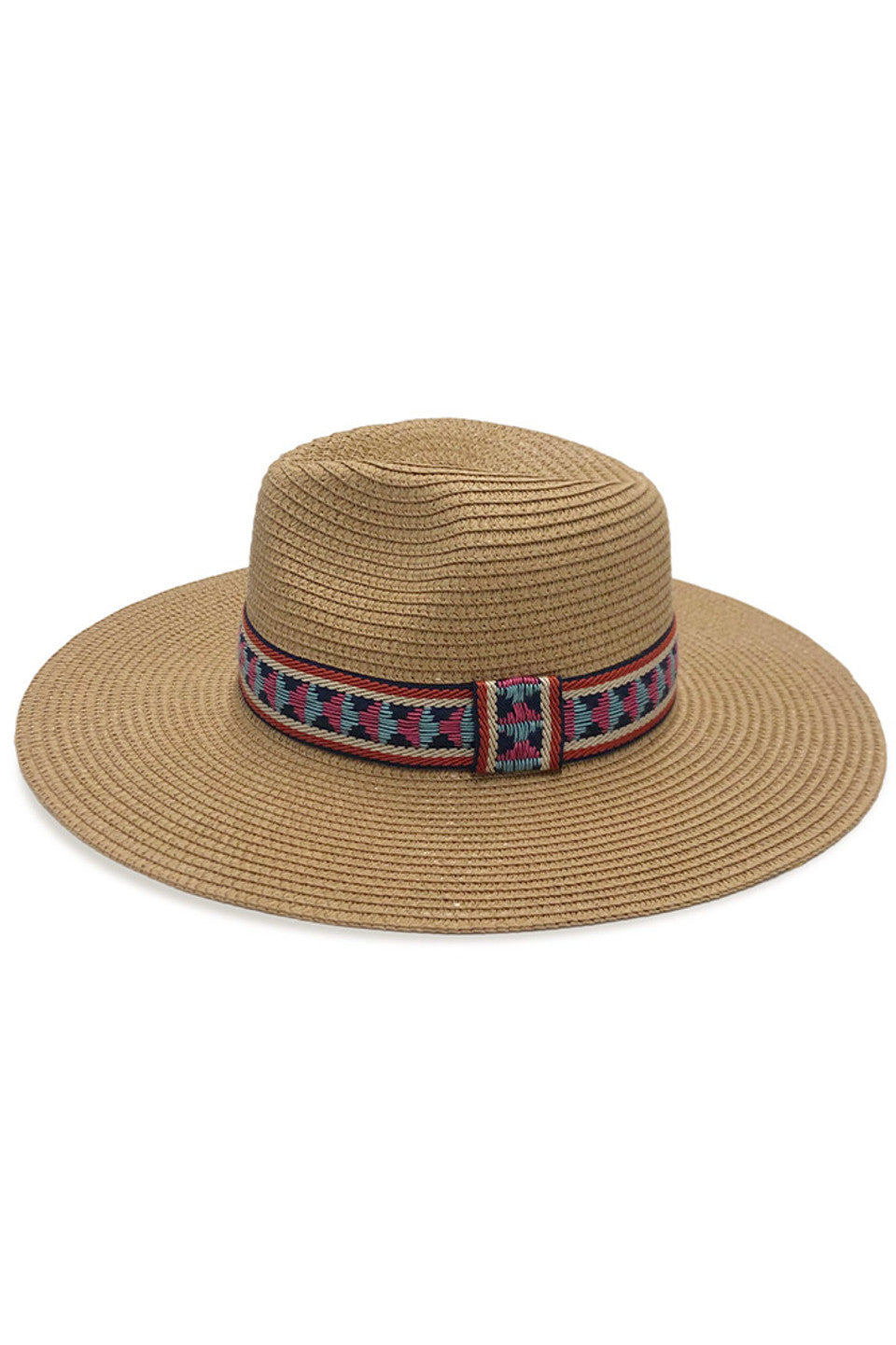 MULTI COLOR AZTEC BAND PANAMA HAT