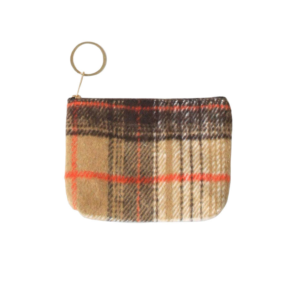 Plaid Check Coin Card Purse