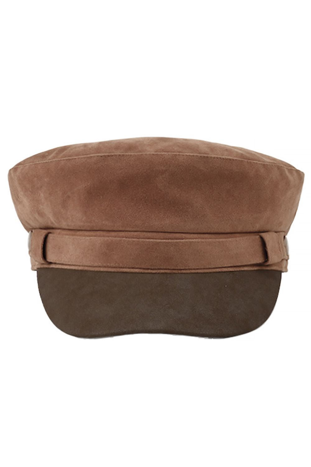C.C Button Deco Faux Suede Fisherman's Cap