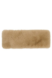 C.C Glitter Short Solid Fur Leather Strap Headwrap