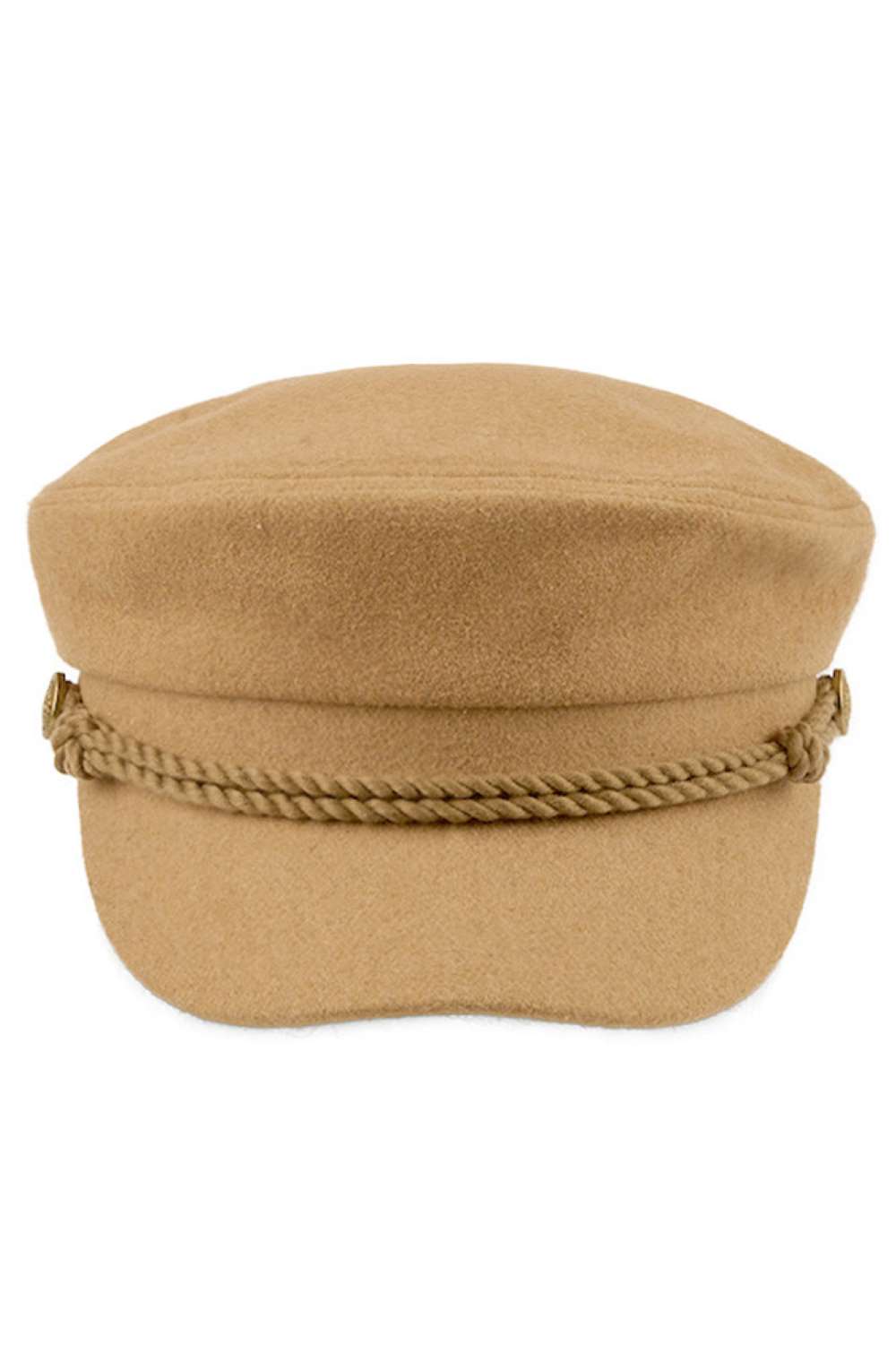 C.C Rope with Button Deco Solid Fisherman's Cap