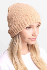Ribbed Trim Solid Color Beanie