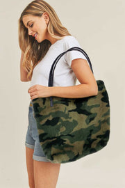 Camo Zipper Tote Bag