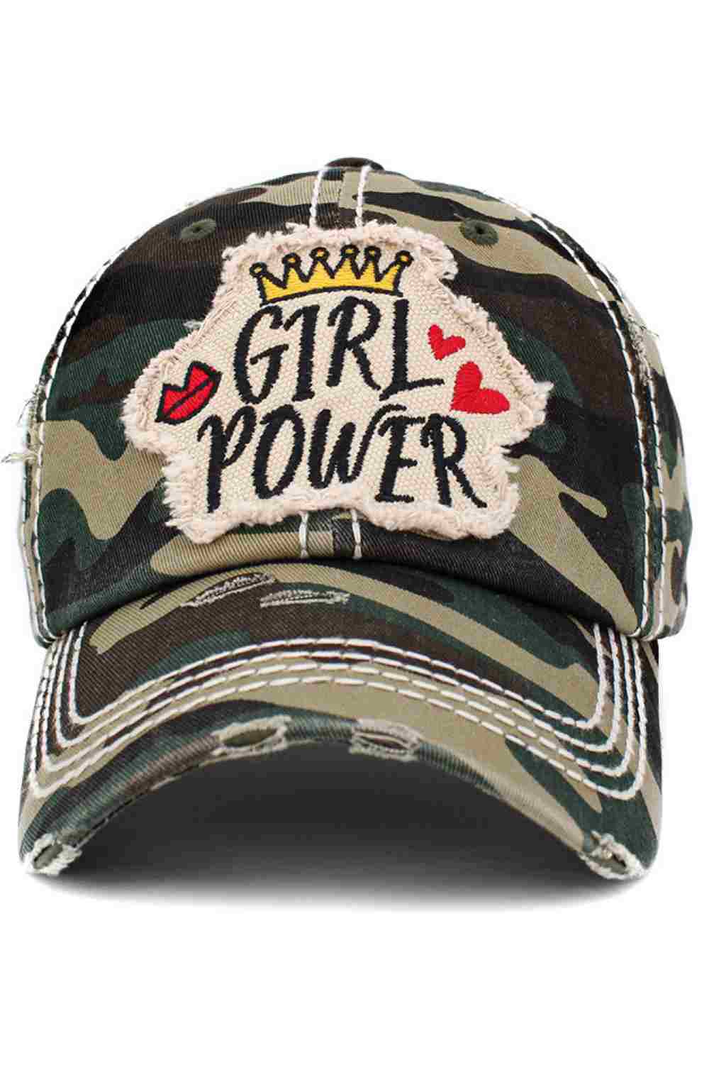 GIRL POWER WASHED VINTAGE CAP