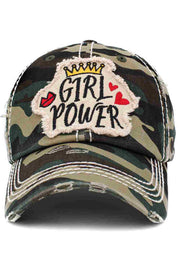 GIRL POWER WASHED VINTAGE CAP