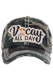 VACAY ALL DAY WASHED VINTAGE BASEBALL CAP