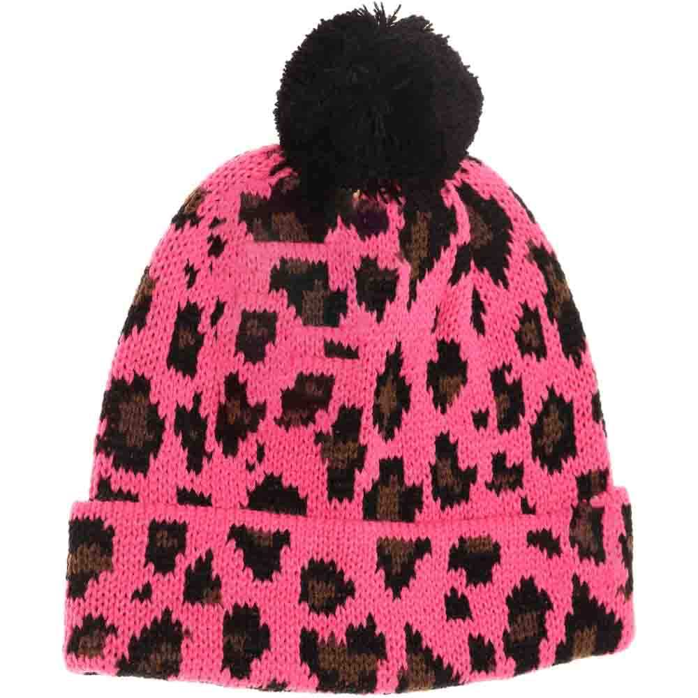 Baby Leopard Single Pom C.C Beanie