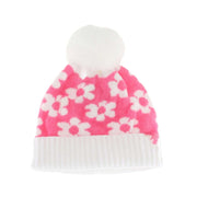 KIDS Daisy Faux Fur Pom C.C Beanie