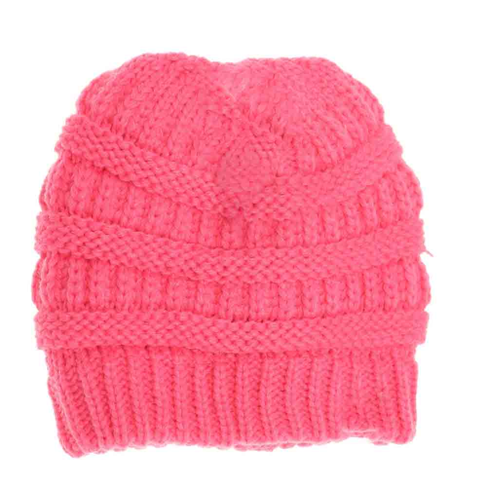 Kids Solid Fuzzy Lined C.C Beanie