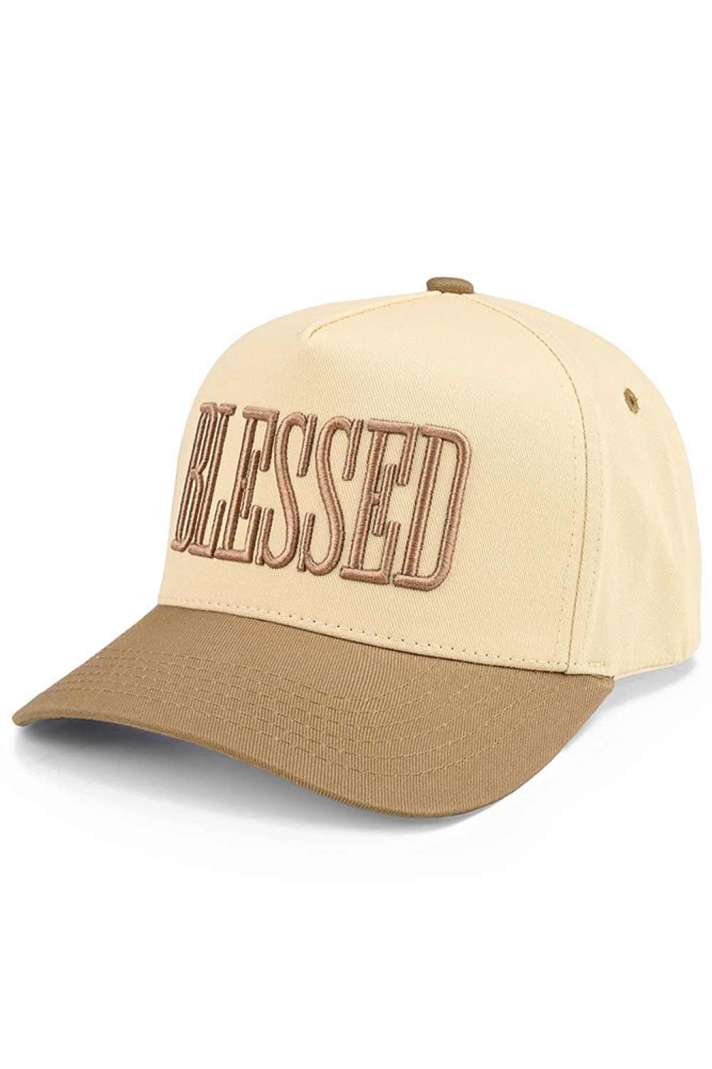 C.C BLESSED Letter Two Tone Trucker Cap