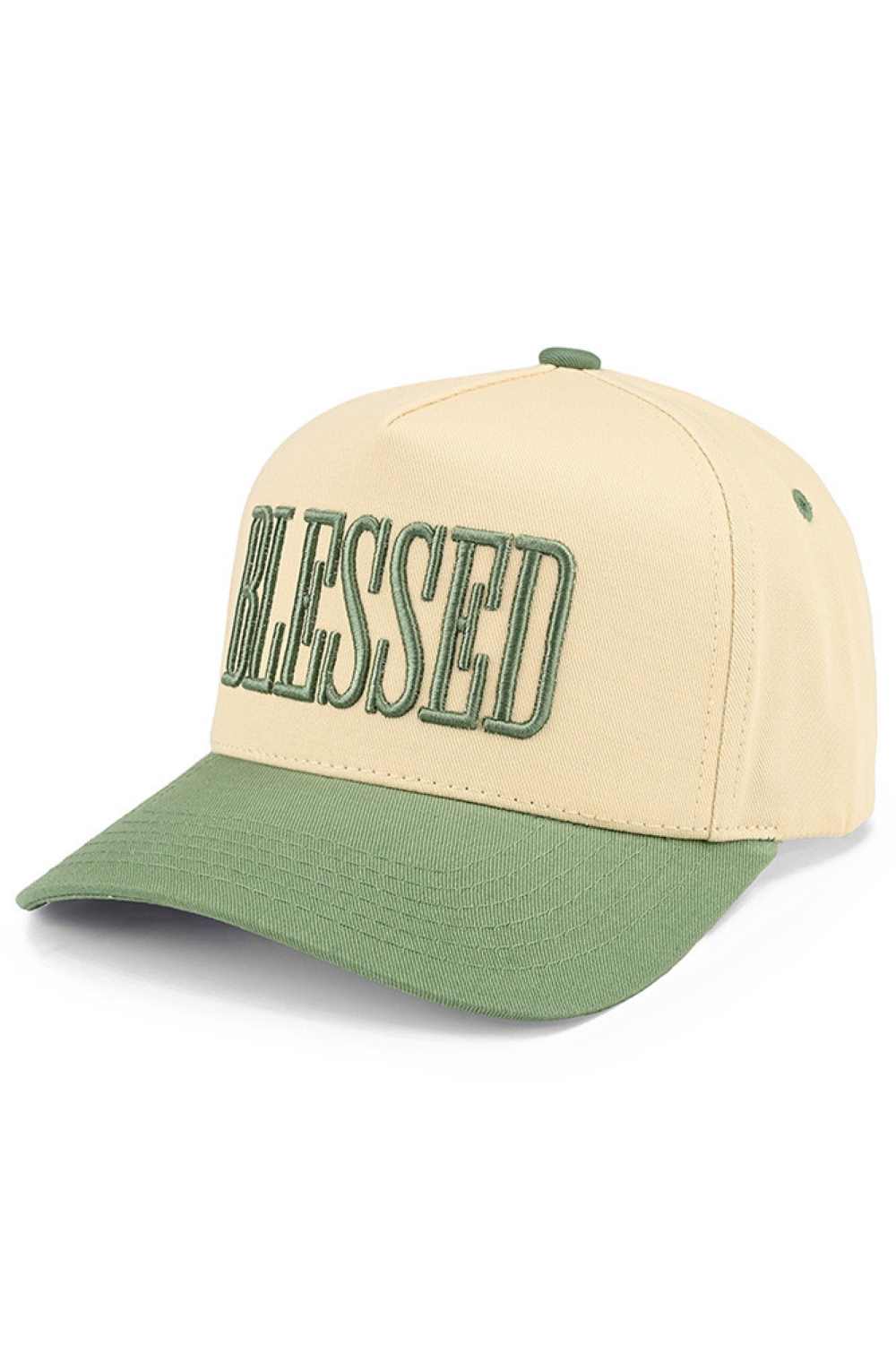 C.C BLESSED Letter Two Tone Trucker Cap