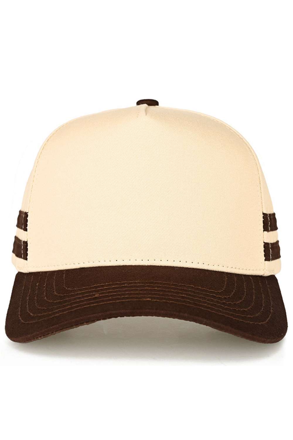 C.C Two Bold Stripes Side Two Tone Trucker Cap