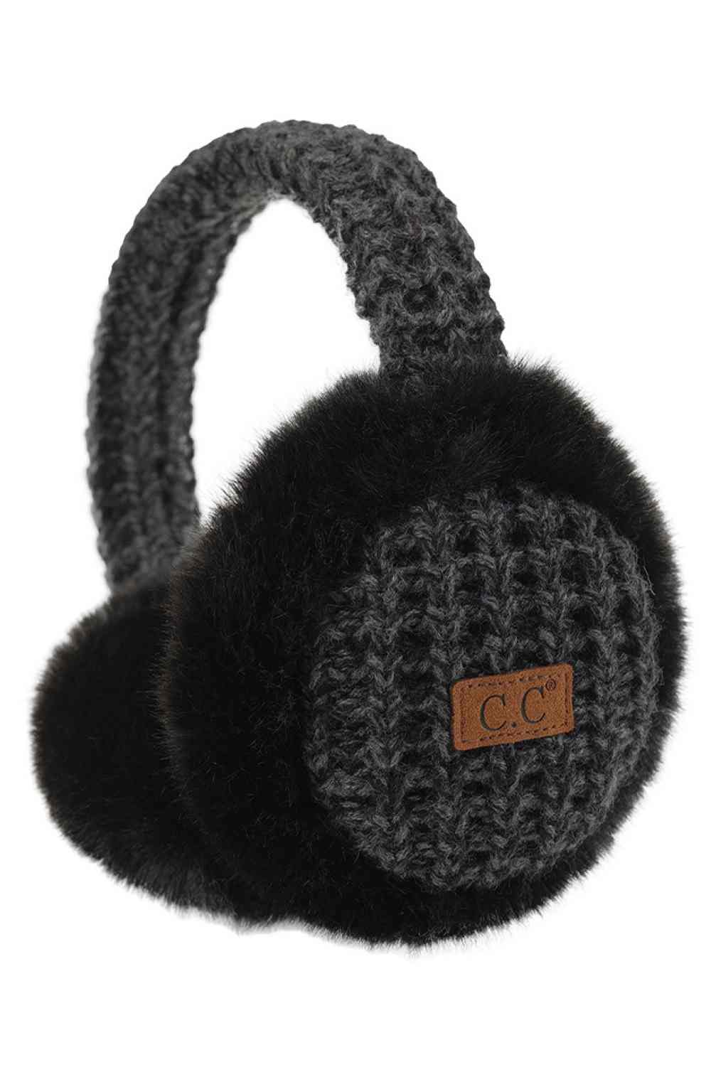 C.C Heather Knitted Faux Fur Earmuff