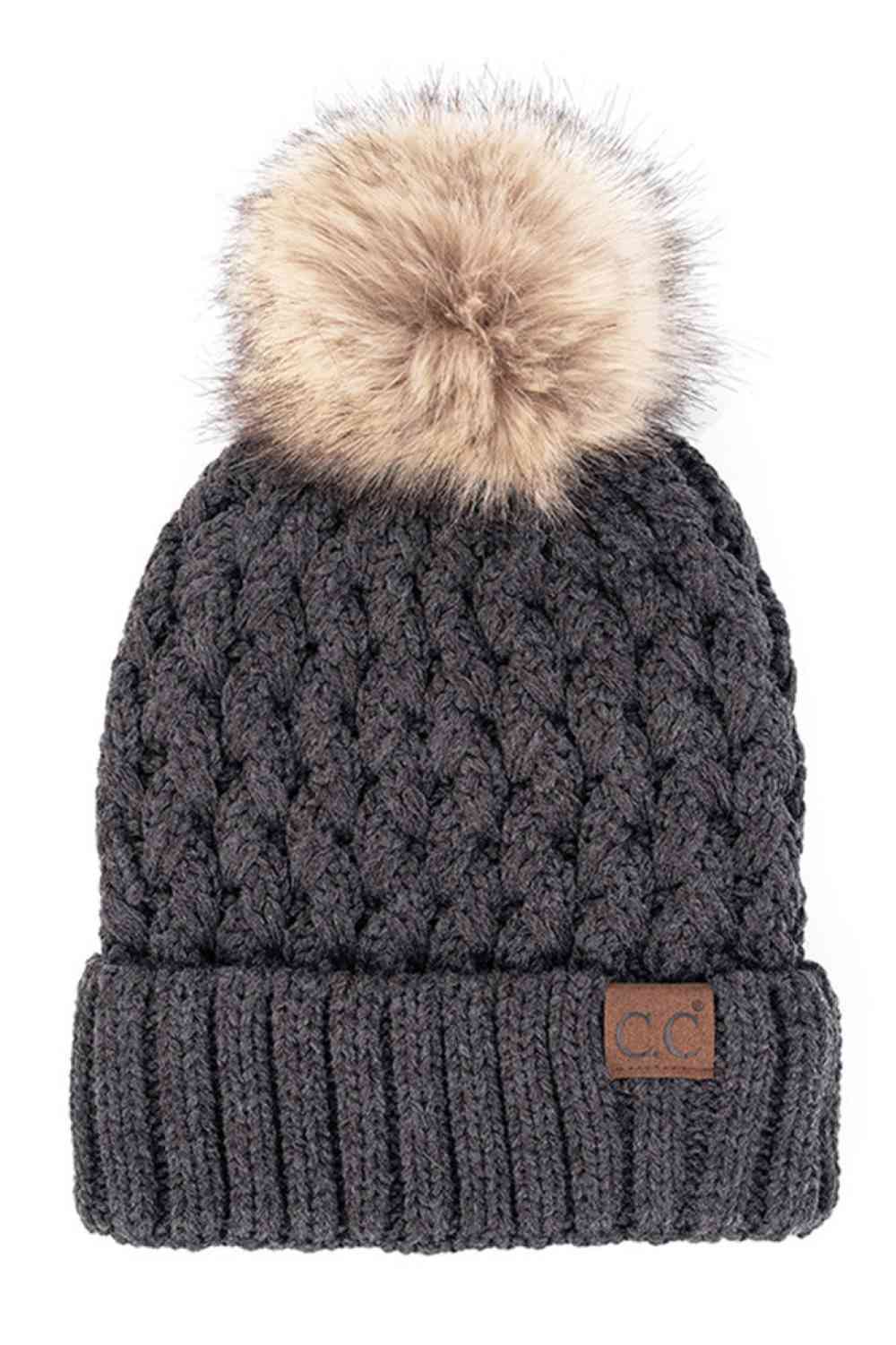 C.C Lattice Crossover Stitch Beanie