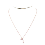 Gold Dipped CZ 'Love Me' Heart Pendant Necklace