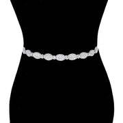 Oval Shaped Sash Ribbon Bridal Wedding Belt Headband