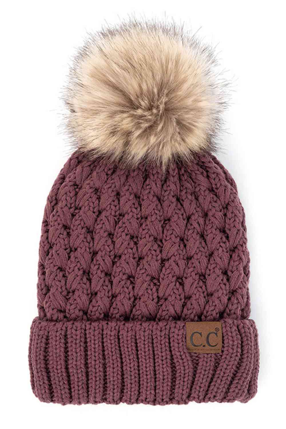 C.C Lattice Crossover Stitch Beanie