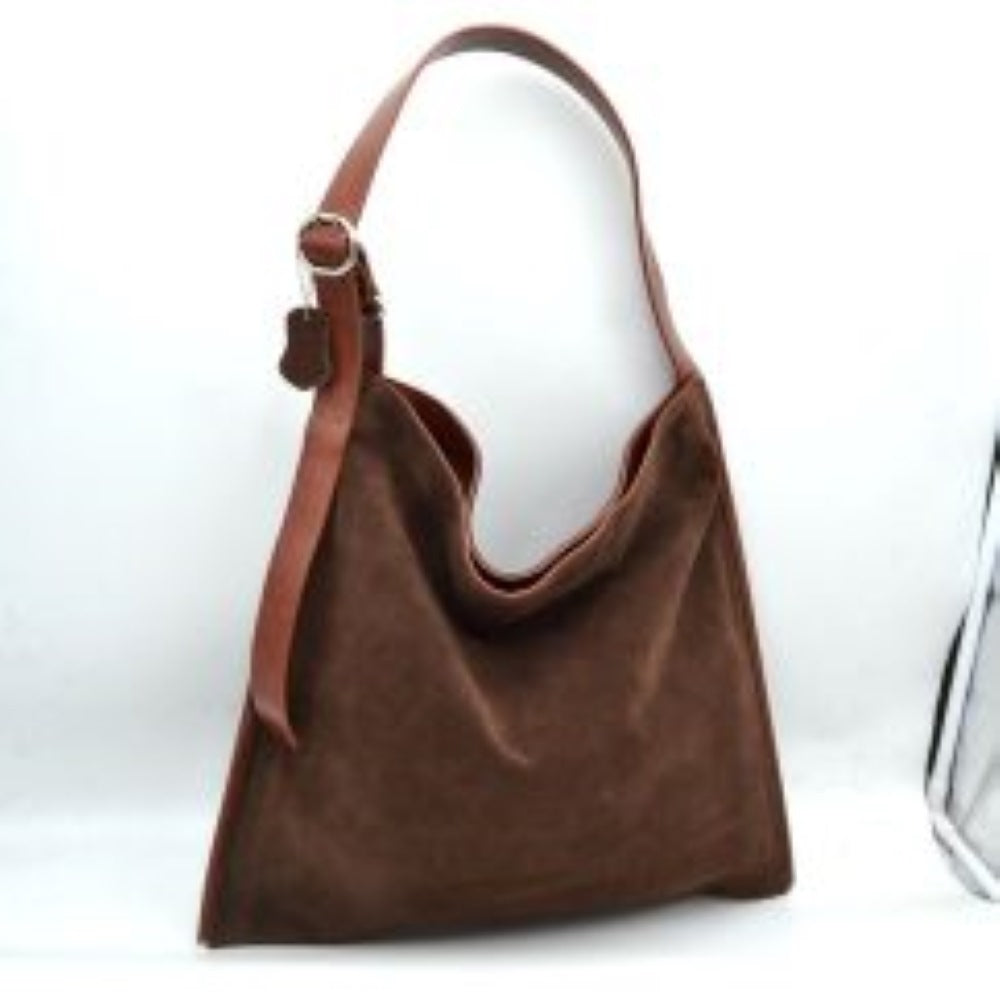 Slouchy Hobo Shoulder Bag with Adjustable Buckle Strap