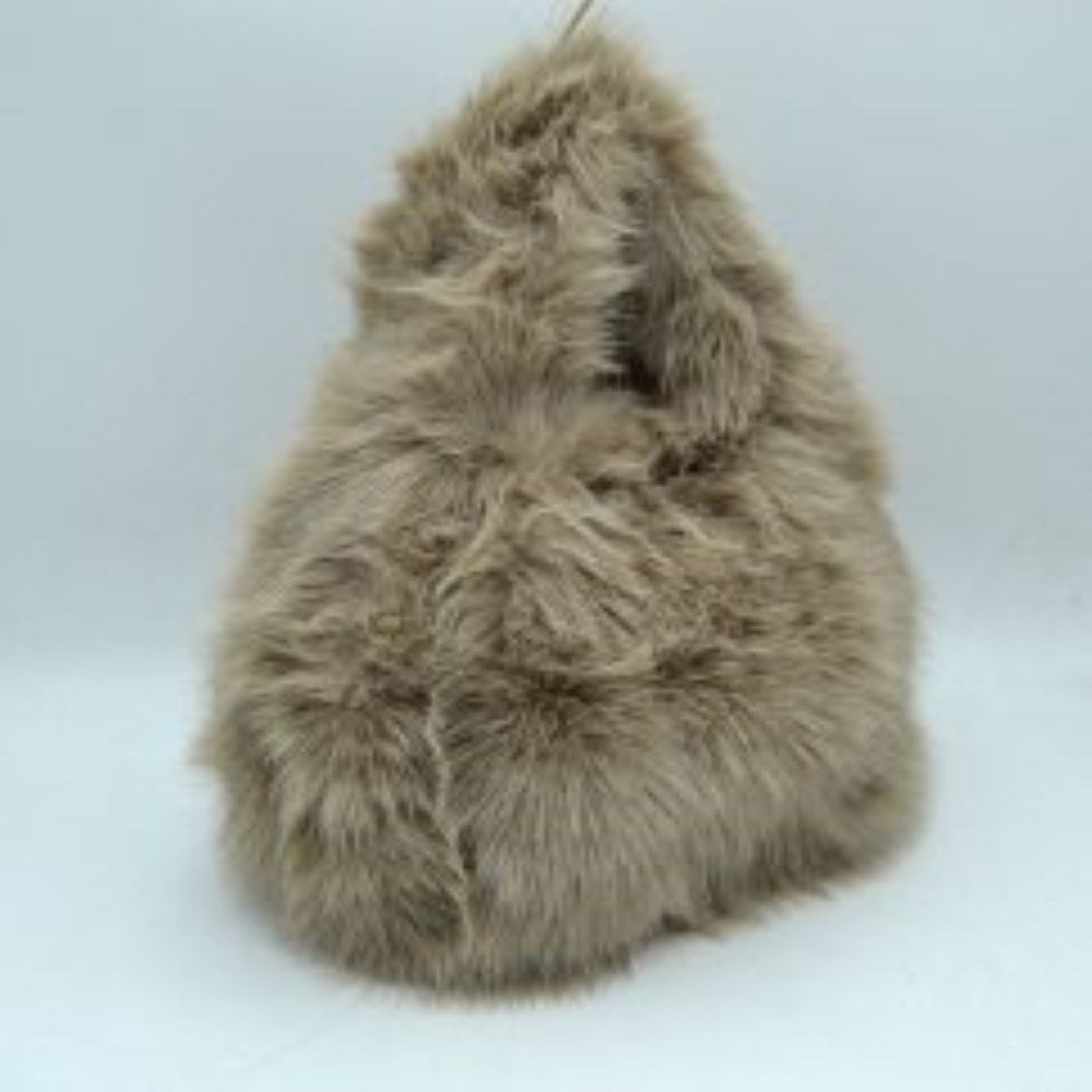 Fluffy Shaggy Plush Handbag with Integrated Top Handle
