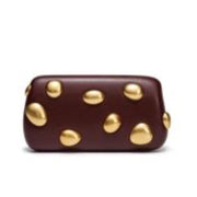 Studded Oblong Clutch Bag with Organic Accents