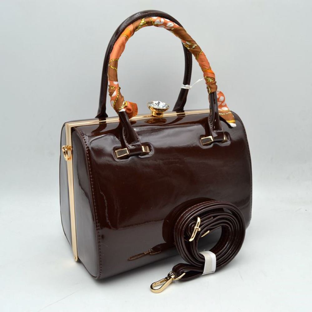 Structured Top-Handle Handbag with Detachable Shoulder Strap
