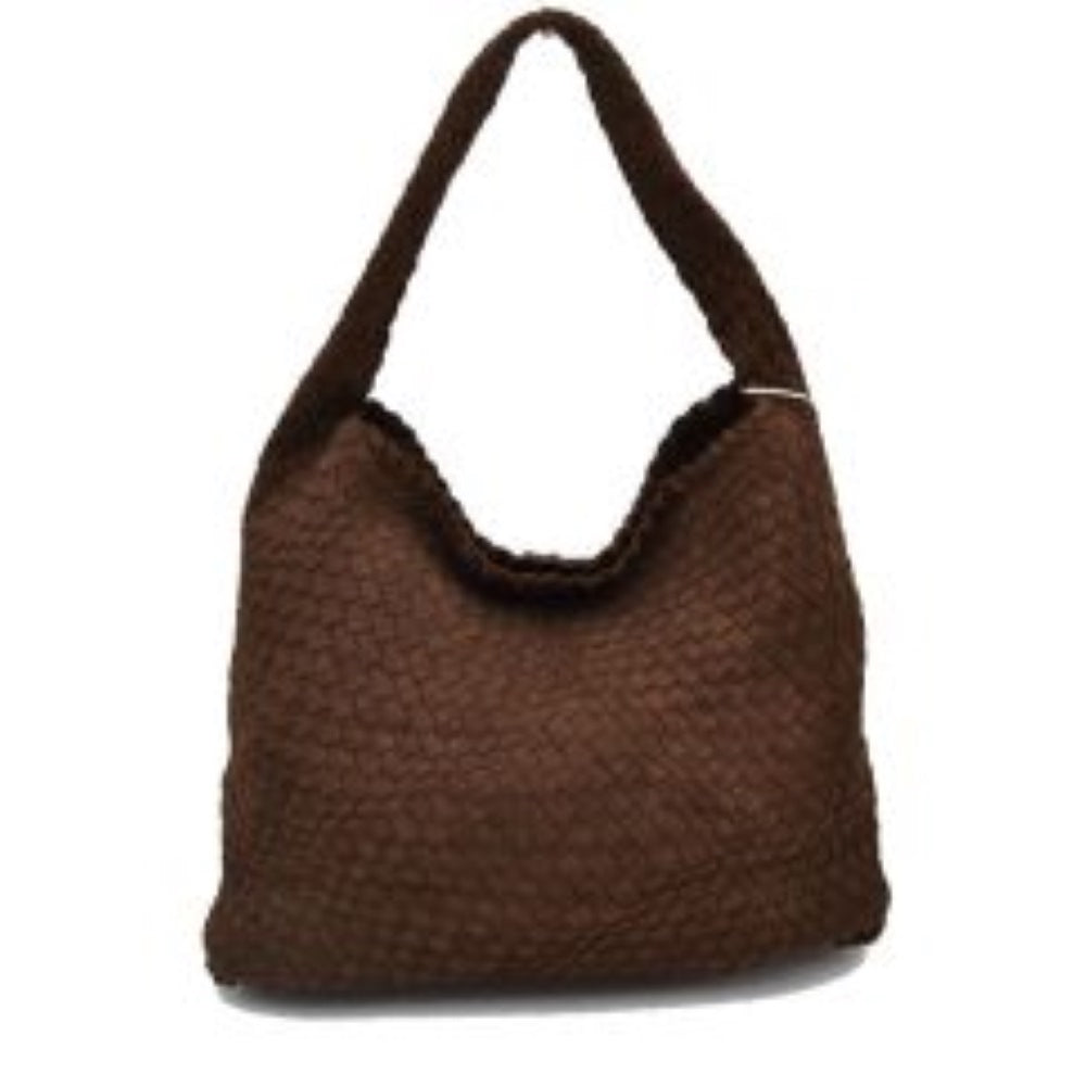 Woven Intrecciato Hobo Bag with Integrated Shoulder Strap