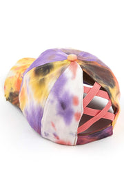 C.C TIE DYE BASEBALL PONYCAP