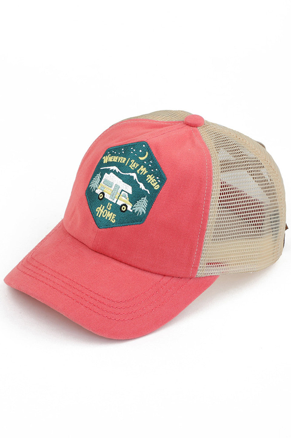 C.C WHEREVER I LAY MY HEAD IS HOME Patch Pony Cap