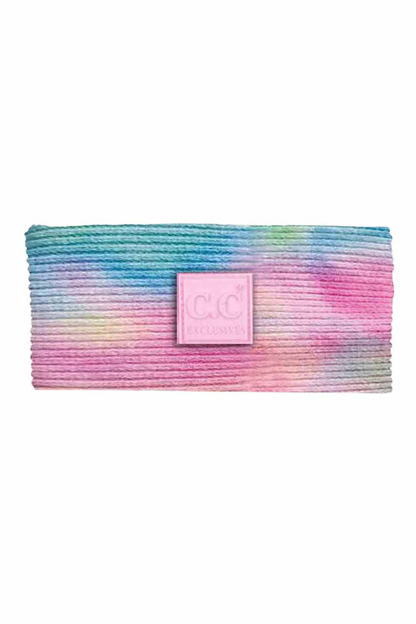 C.C Tie Dye Headband With Rubber Patch Headwrap Earmuffs