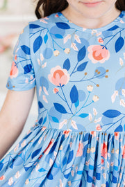 Country Blooms S/S Pocket Twirl Dress