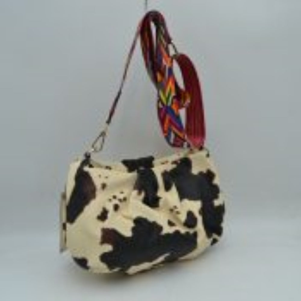 Vegan Leather Crossbody Bag with Guitar Strap