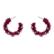 Christmas Tinsel Hoop Earrings