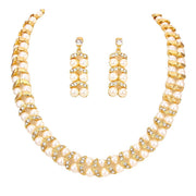Pearl Crystal Collar Necklace