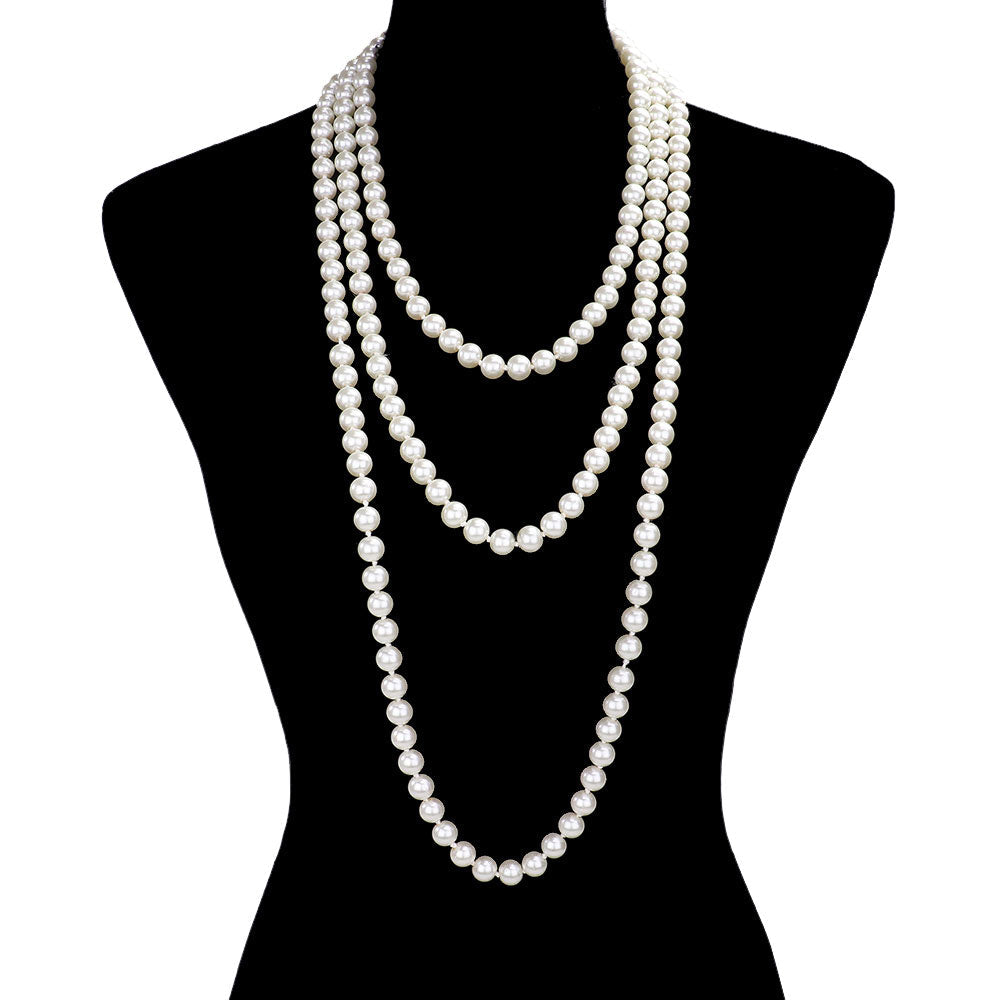 Women's Pearl Long Necklace
