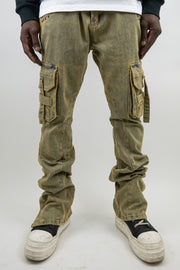 RM207SK -Studded Stacked Cargo Jeans