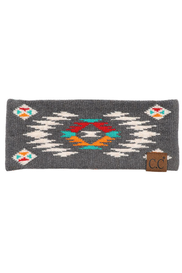 C.C Soft Aztec Pattern Headband Headwrap Earmuffs