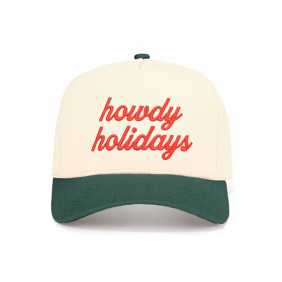 C.C HOWDY HOLIDAYS Letter Embroidered Christmas Theme Trucker Hat Baseball Cap