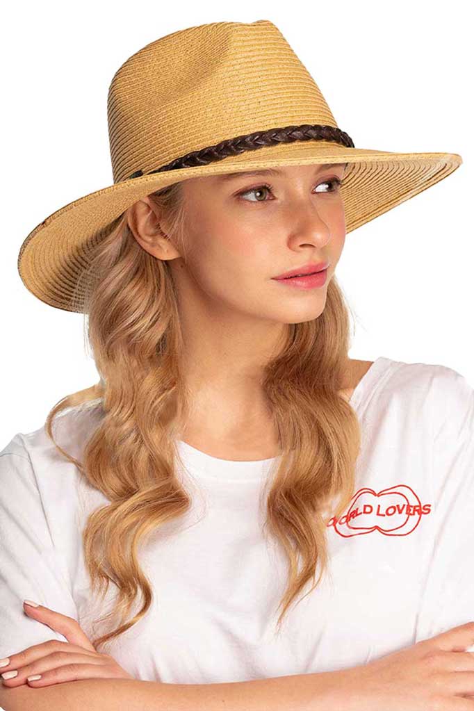 C.C Women's Straw Panama Hat Sun